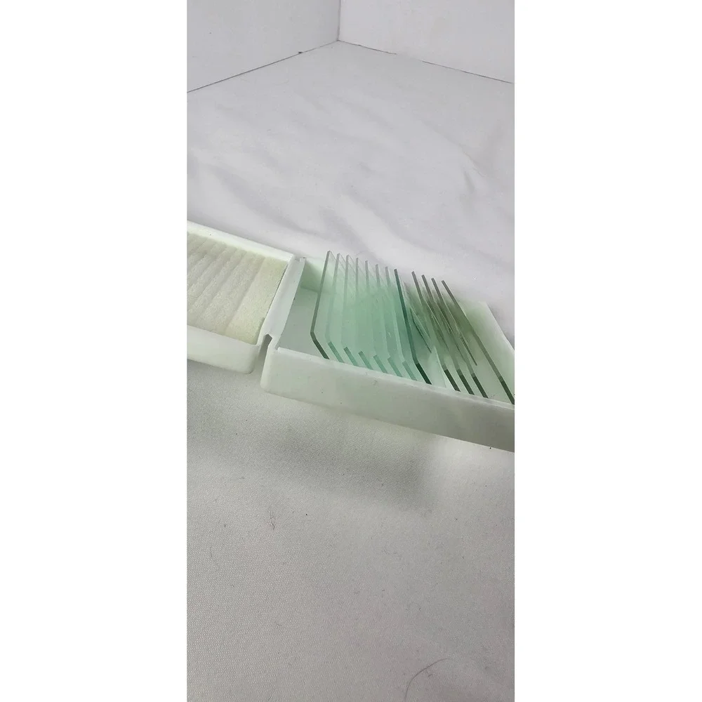 12 PCS/ 5 Prepared Microscope Slides Set Plant‎ Specimens + 7 Blank Glass Slides